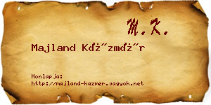 Majland Kázmér névjegykártya